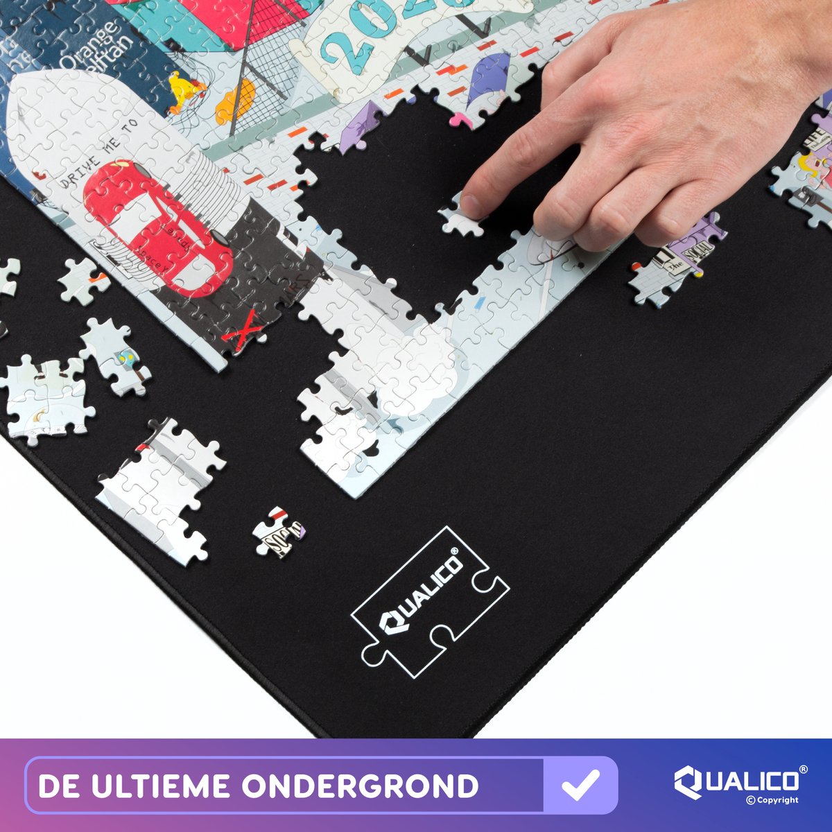 Qualico Puzzelmat 3000 stukjes - Neopreen, Antislip - 140 x 95 cm — afbeelding 3