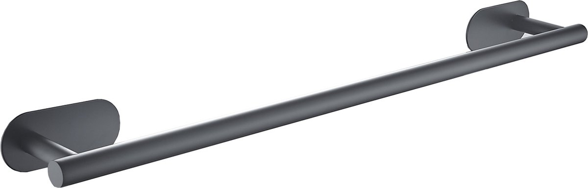 Mawialux handdoekhouder - 60x7cm - Mat zwart - RVS - ACS4MZ5