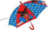 Paraplu Bing | Kinderparaplu | Rood/Blauw | Rode handvat