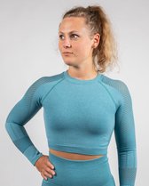 Spirit Long Sleeve Crop Top - Groen