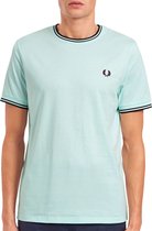 Fred Perry Fred Perry Twin Tipped T-shirt - Mannen - lichtblauw - donkerpaars