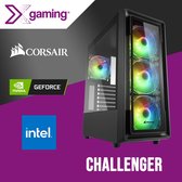 CHALLENGER Game PC Intel 10100F, GeForce GT 1030, 16GB, 500GB NVME SSD, 1TB HDD