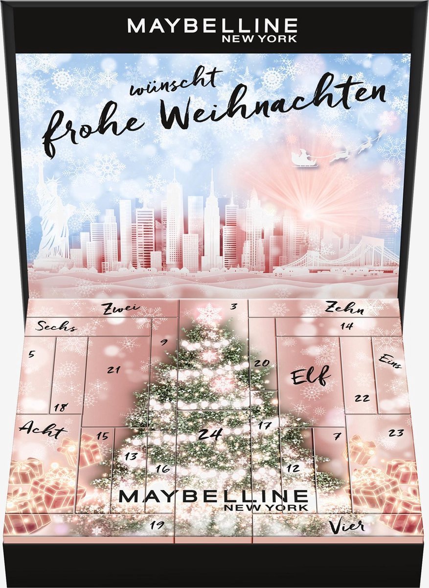 Maybelline Make-up Adventskalender - 24 Make-up producten - Maybelline
