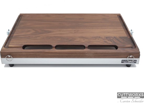 Burnhard 2 In 1 Houten En Kunststof Snijplank, Magnetisch Elkaar Te Zetten Eikenhouten Hakplank Met Sapgoot 38 Cm X 32 590279962