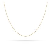 0 Jewels Chaîne de maillons - Chaîne à maillons dorés Or jaune 14 carats - Épaisseur 0,7 mm - Longueur 38+4 cm