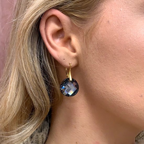 House of Jewels Kristallen Oorbellen Silver Night