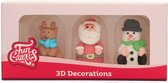 FunCakes - Suikerdecoratie - 3D Kerstfiguren - Set/3