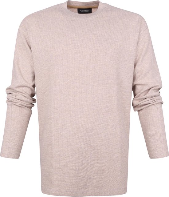 Scotch and Soda - Pullover Waffle Beige - Heren - Maat XL - Comfort-fit