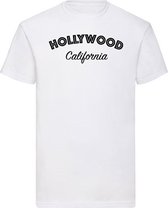 T-Shirt black Hollywood California - White (L)