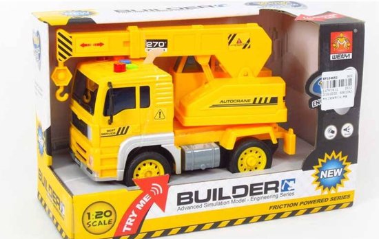 Matchbox Action Drivers Construction Site Playset with Light and Sound, Large Crane Over 50 cm with Accessories, 1 Matchbox Construction Site Vehicle