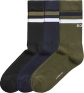 Björn Borg Sokken (dik) Core - Sportsokken - 3 paar - Unisex - Maat 41-45 - Groen, Blauw & Wit