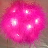 Lamp - pluche - roze- hanglamp - sfeer