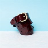 BELT LEATHER LAQUE  BASIC BORDEAUX