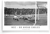 Walljar - NEC - Go Ahead Eagles '47 - Zwart wit poster