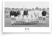 Walljar - NEC elftal '64 - Zwart wit poster.