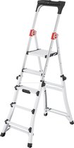 Hailo Trapladder Tl100 Aluminium 56 X 143 Cm Zilver