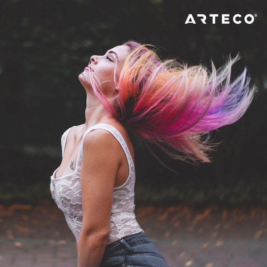 ARTECO® 12 Haarkrijt Kammen Navulbaar – Hair Chalk - Tijdelijke Haarkleuring - Haarmascara - Verkleedfeestjes - Koningsdag - Europees Kampioenschap 2024 - EK 2024 - Arteco