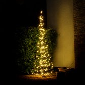 ThuisindeTuin.nl | Vlaggenmast Kerstverlichting inclusief bodemkruis| 200 cm Hoog | Incl. Demontabele Zwarte Mast | 200 LED lampjes | Kerstverlichting voor Buiten | Warm Wit Licht