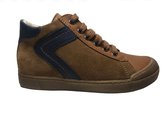 Naturino veter/rits bumper hoge lederen sneakers Heist cognac navy mt 21