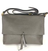 Crossbodytas met flap Flora & Co grijs