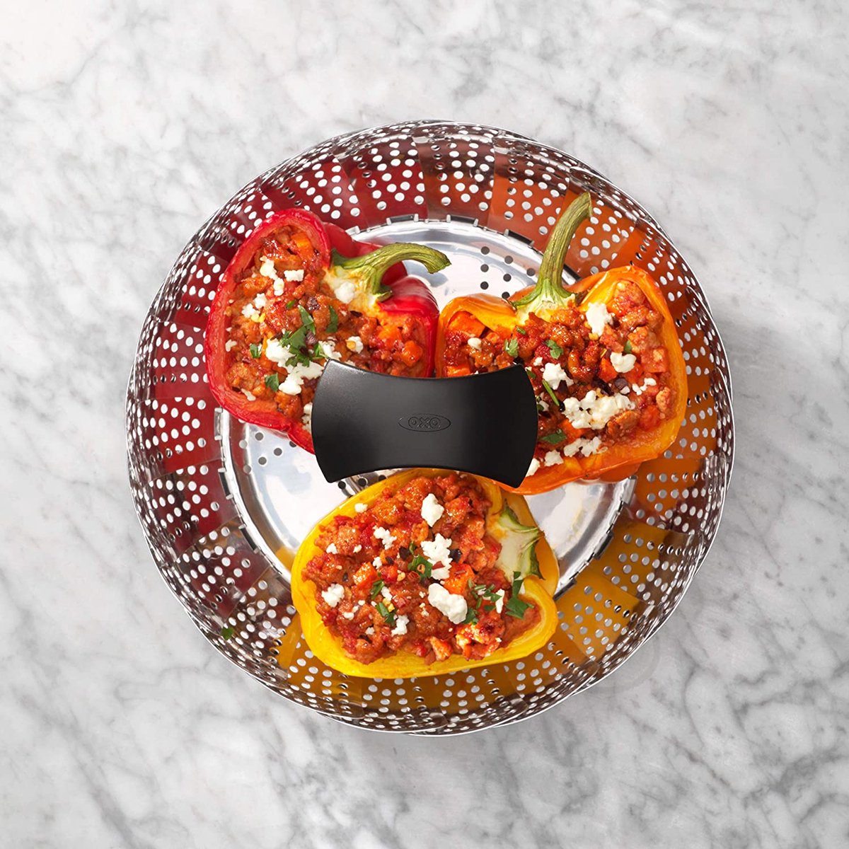 Ziva stoomrekje | stoommandje opvouwbaar RVS voor stoomoven (oa Tefal, Crock-Pot, Ninja Pot, Sage, Silvercrest & Instant Pot) thumbnail 5