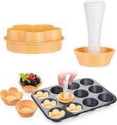 Cup cakevorm - Bloem Ronde Cookie - Taartkorst Bakken - Taartpan - Muffinvorm -  taartsnijder