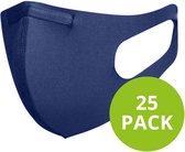 Blackspade 25 pack - Uniseks wasbaar mondkapje volwassenen - Herbruikbaar - Blauw