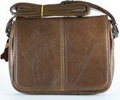 Leren Dames Schoudertas / Crossbodytas Bruin