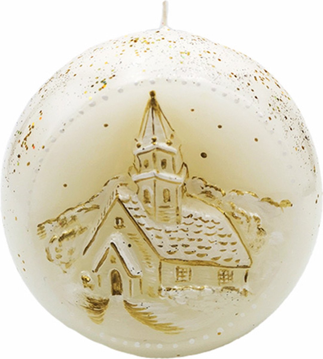 Kerstkaars Kerstdecoratie Kerstbal Kaars met Kerk