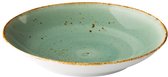 Q Authentic Aqua Diep Bord - Pastabord - Saladebord -  Ø26,2x(H)5cm - Set van 6
