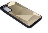 Samsung Galaxy S21 | Spiegel Facet hoesje | Beschermhoesje - Backcover | Spiegelhoesje - Mirrorcase | Diamant - Diamond | GOUD - GOLD