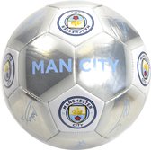 Manchester City voetbal handtekeningen - maat 5 - zilver
