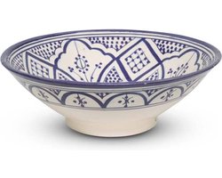 Safaary - Marokkaanse Schaal Blauw Nakhil Mya Ø 30 x 11cm