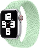 Geschikt voor Apple Watch Bandje 42/44/45mm - Gevlochten Nylon - Mintgroen - Maat S