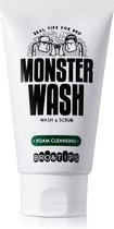 BRO & T!PS - Monster Wash Face Foam Cleansing - Wash & Scrub - 120ml - Korean Skin - Wash for Acne - Mens Face Cleanser for Sun Cream & BB Cream - Removes Impurities - Exfoliating