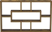 Wandplank - Afmeting (LxBxH) 77 x 10 x 48 cm - Kleur donker hout kleurig