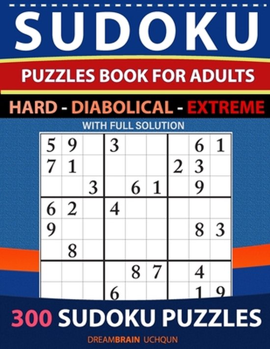 Sudoku Puzzles book for adults 300 puzzles with full Solution Hard