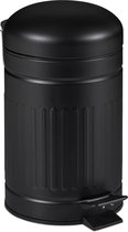 Relaxdays pedaalemmer 3 liter - prullenbak met softclose deksel - vuilnisbak voor badkamer