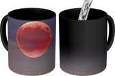 Magische Mok - Foto op Warmte Mok - Maan - Roze - Nacht - 350 ML