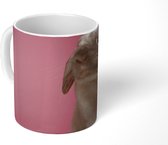 Mok - Koffiemok - Konijn - Dier - Roze - Mokken - 350 ML - Beker - Koffiemokken - Theemok