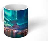 Mok - Groen/blauwe lucht in de Lofoten - 350 ML - Beker