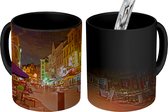 Magische Mok - Foto op Warmte Mok - Straat - Nacht - Antwerpen - 350 ML