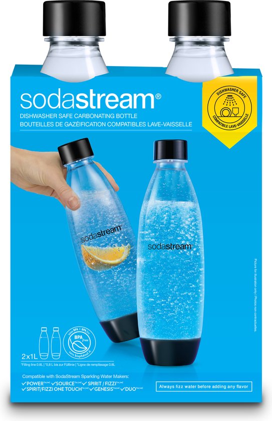 SodaStream - 2-pack vaatwasserbestendige flessen 1L