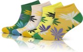 Enkelsokken | Laag uitgesneden Katoenen sokken | Kleurijk sokken | Warme sokken | Coole sokken | Grappige sokken | voor dames | 4 paar