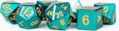 Dobbelsteen - MetalDice Turquoise dobbelstenen voor o.a. Dungeons & Dragons