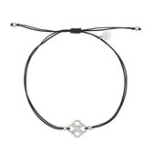 Mint15 Armband 'Little Ornament - Black' - Zilver RVS/Stainless Steel
