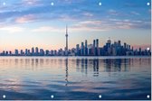 Panoramisch uitzicht op Toronto en het meer van Ontario - Foto op Tuinposter - 225 x 150 cm