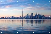 Panoramisch uitzicht op Toronto en het meer van Ontario - Foto op Tuinposter - 60 x 40 cm