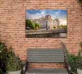Rijksdaggebouw aan het Plein van de Republiek in Berlijn - Foto op Tuinposter - 90 x 60 cm