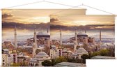 De wereldberoemde moskee Hagia Sophia in Istanbul - Foto op Textielposter - 120 x 80 cm